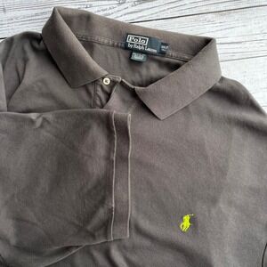 Polo Ralph Lauren Mens 3XL Classic Fit Gray Short Sleeve Polo Shirt Pony Logo